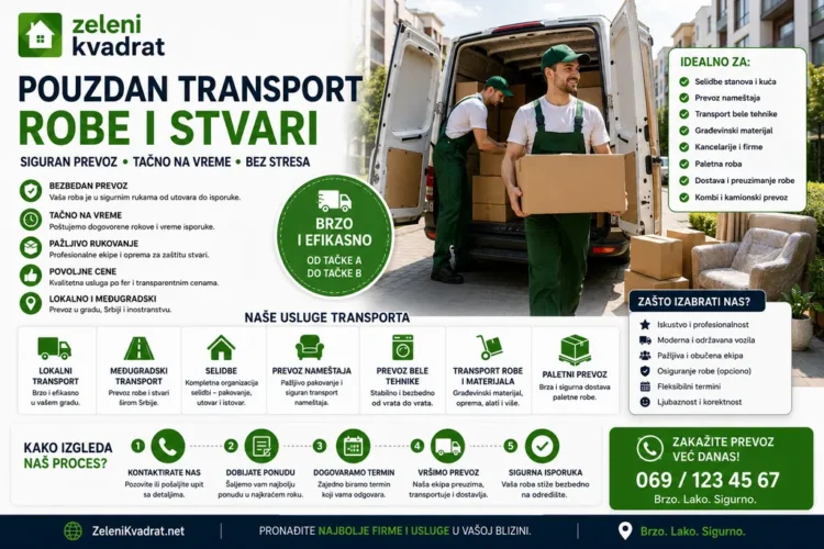 Kako izabrati pouzdanu firmu za transport robe i stvari – kompletan vodič za siguran prevoz